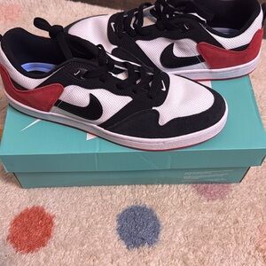 Nike Black, White, and Red Low-Top Sneakers